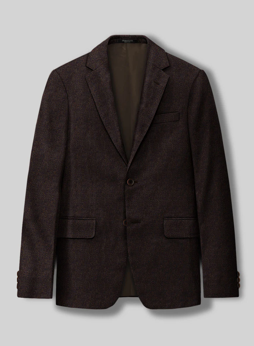 Italian Tweed Herringbone Urbano Suit - Image 3