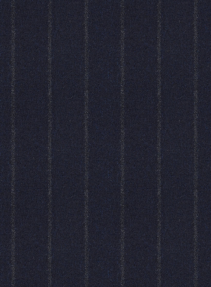 Italian Uben Blue Chalkstripe Flannel Jacket - Image 3