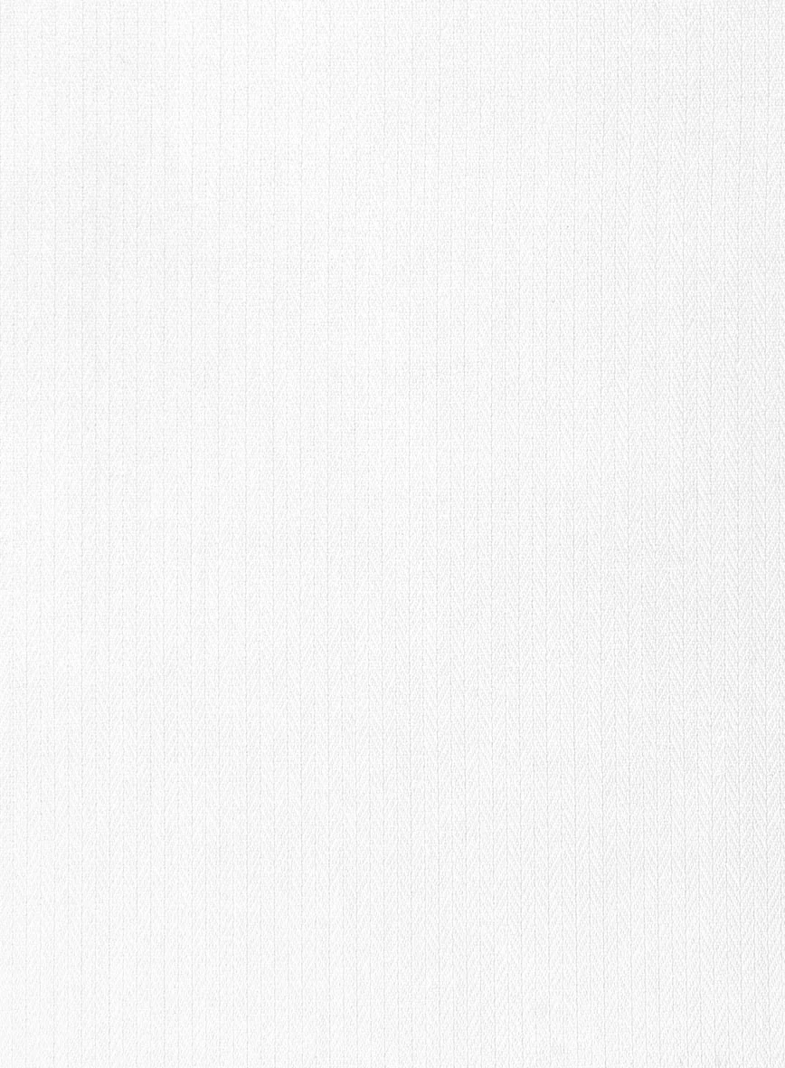 Italian White Slim Herringbone Shirt - Image 4