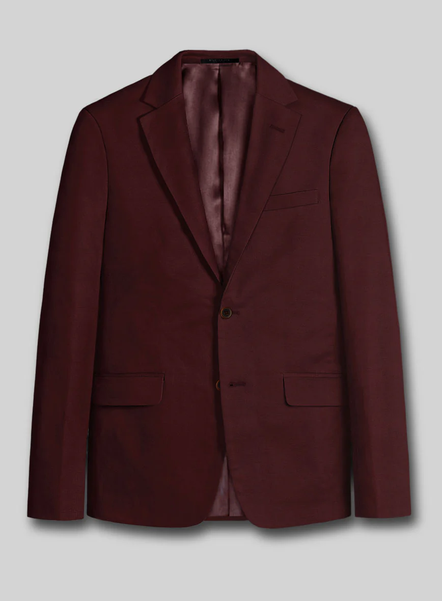 Italian Wine Cotton Stretch Jacket