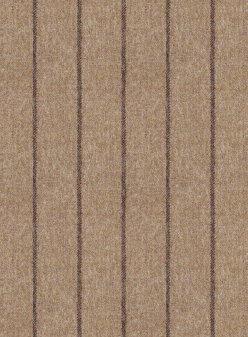 Italian Wool Cashmere Brown Stripe Suit - Image 4