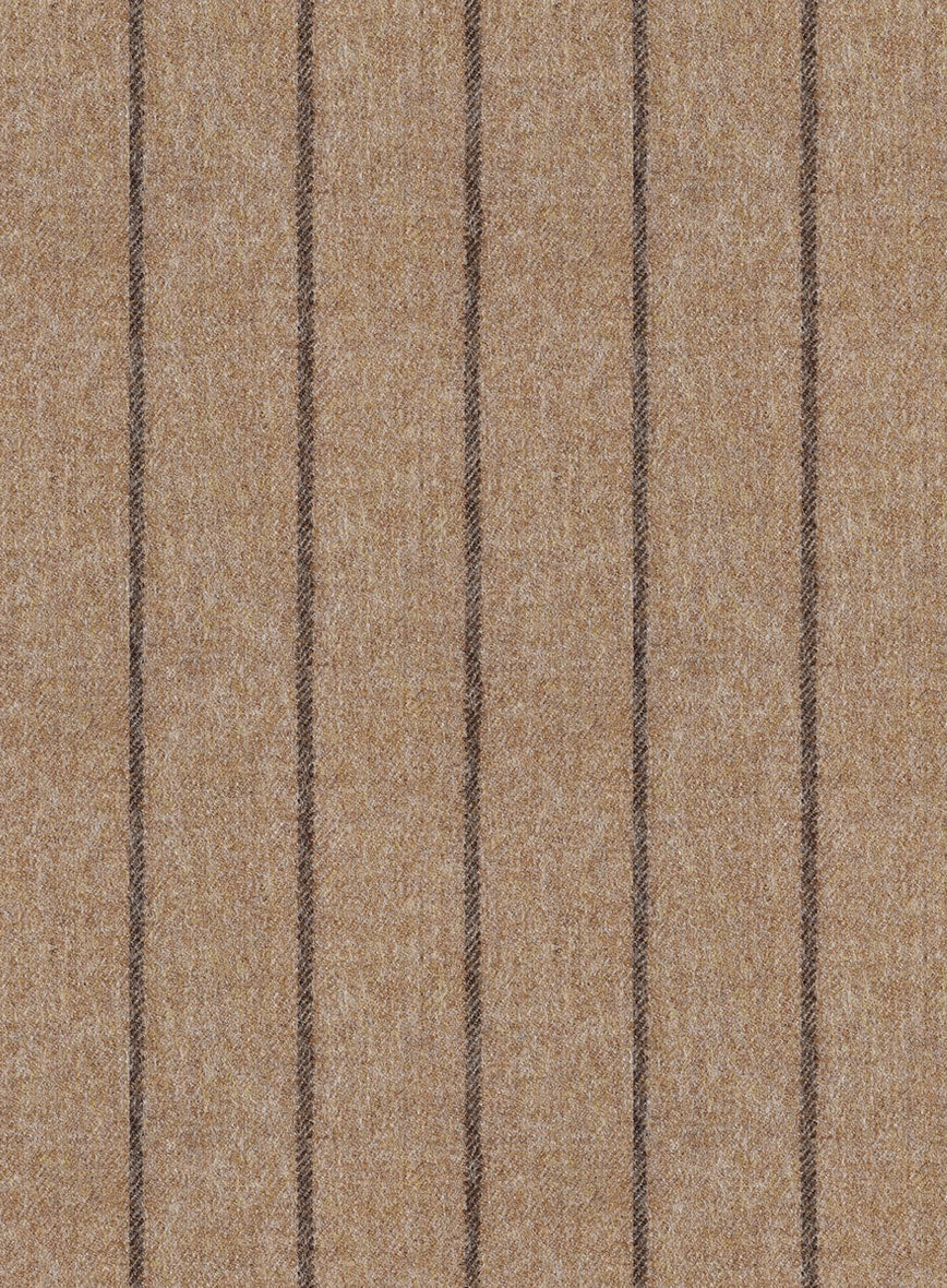 Italian Wool Cashmere Brown Stripe Double Breasted Suit - Image 6