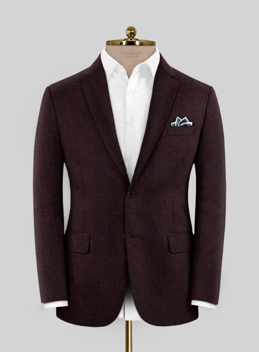 Italian Wool Cashmere Mahogany Suit - Image 3