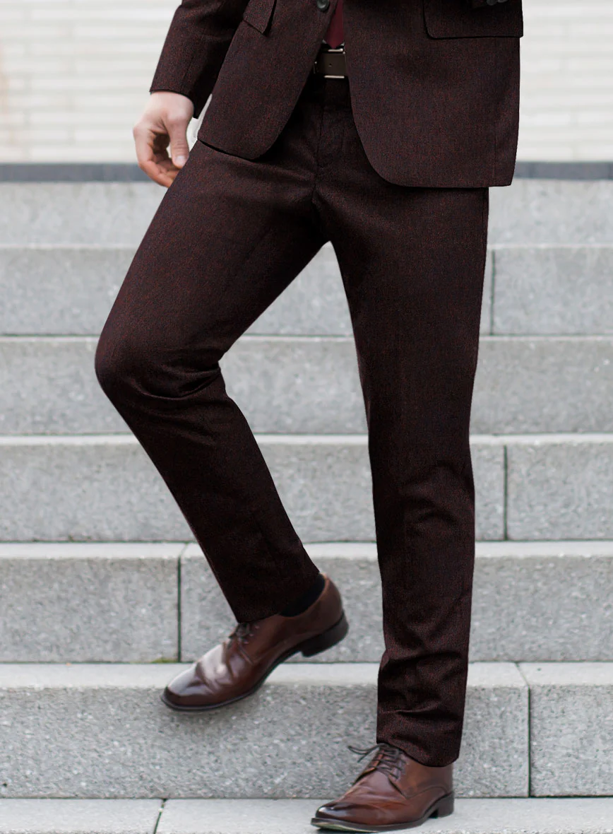 Italian Wool Cashmere Mahogany Suit - Image 4