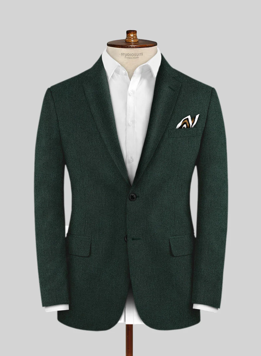 Italian Wool Cashmere Martini Green Jacket