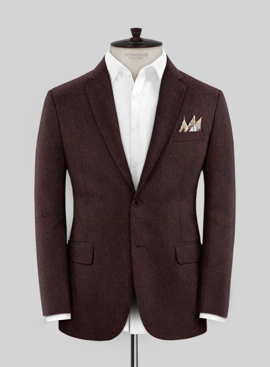 Italian Wool Cashmere Wine Jacket