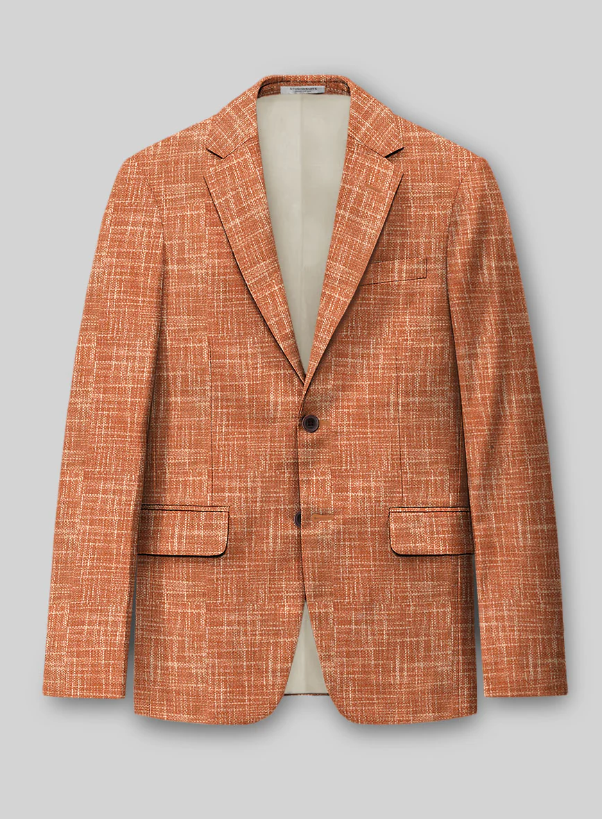 Italian Wool Cotton Silk Lycra Bracino Jacket