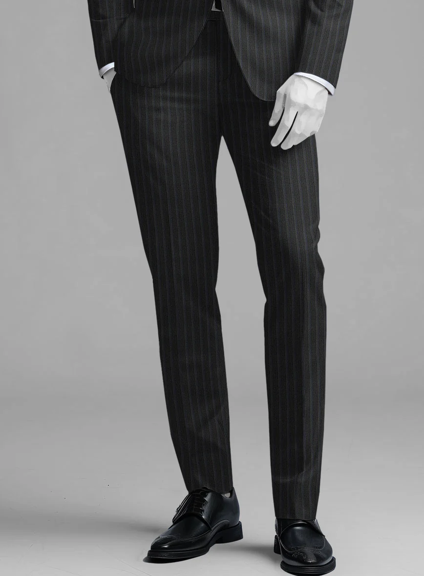 Italian Wool Herringbone Dorsano Pants - Image 2