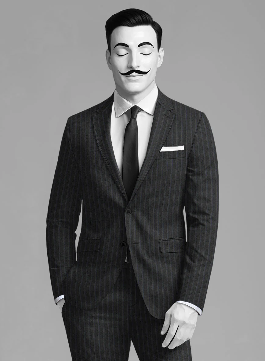 Italian Wool Herringbone Dorsano Suit - Image 3