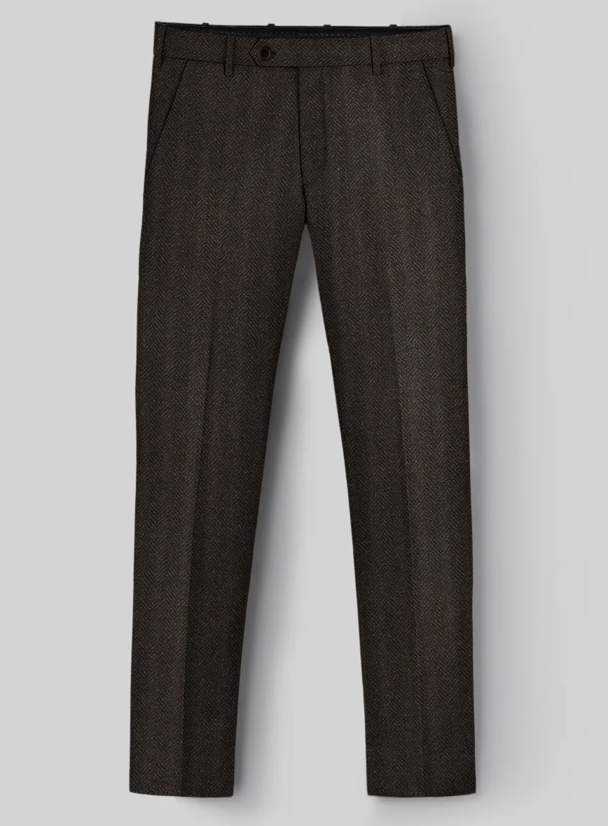 Italian Wool Herringbone Sortez Pants