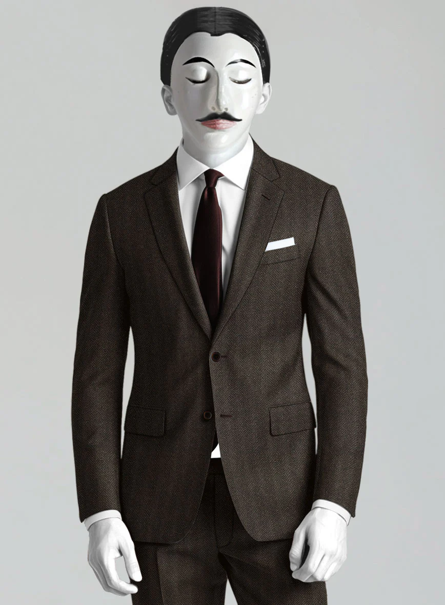 Italian Wool Herringbone Sortez Suit - Image 2