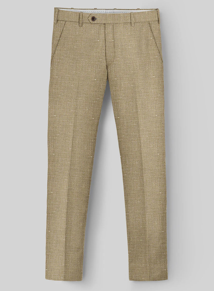 Italian Wool Linen Basket Weave Inol Pants