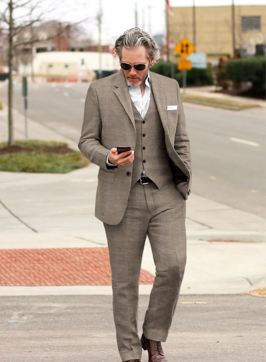 Italian Wool Linen Humberto Suit - Image 2