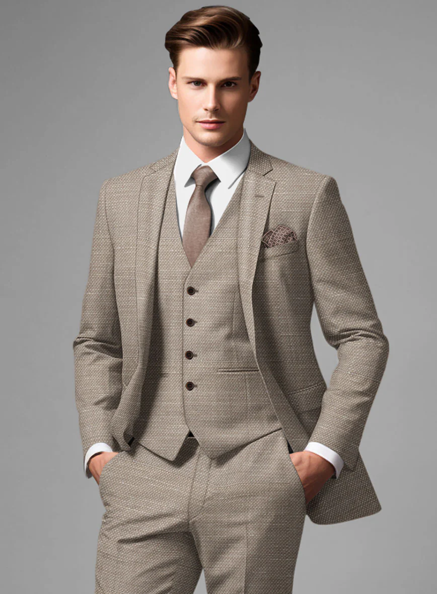 Italian Wool Linen Silk Lycra Erasmo Suit - Image 4