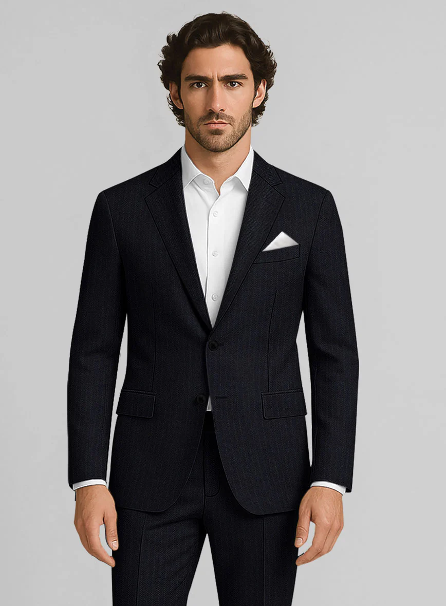 Italian Wool Lycra Basket Weave Lormato Jacket - Image 2