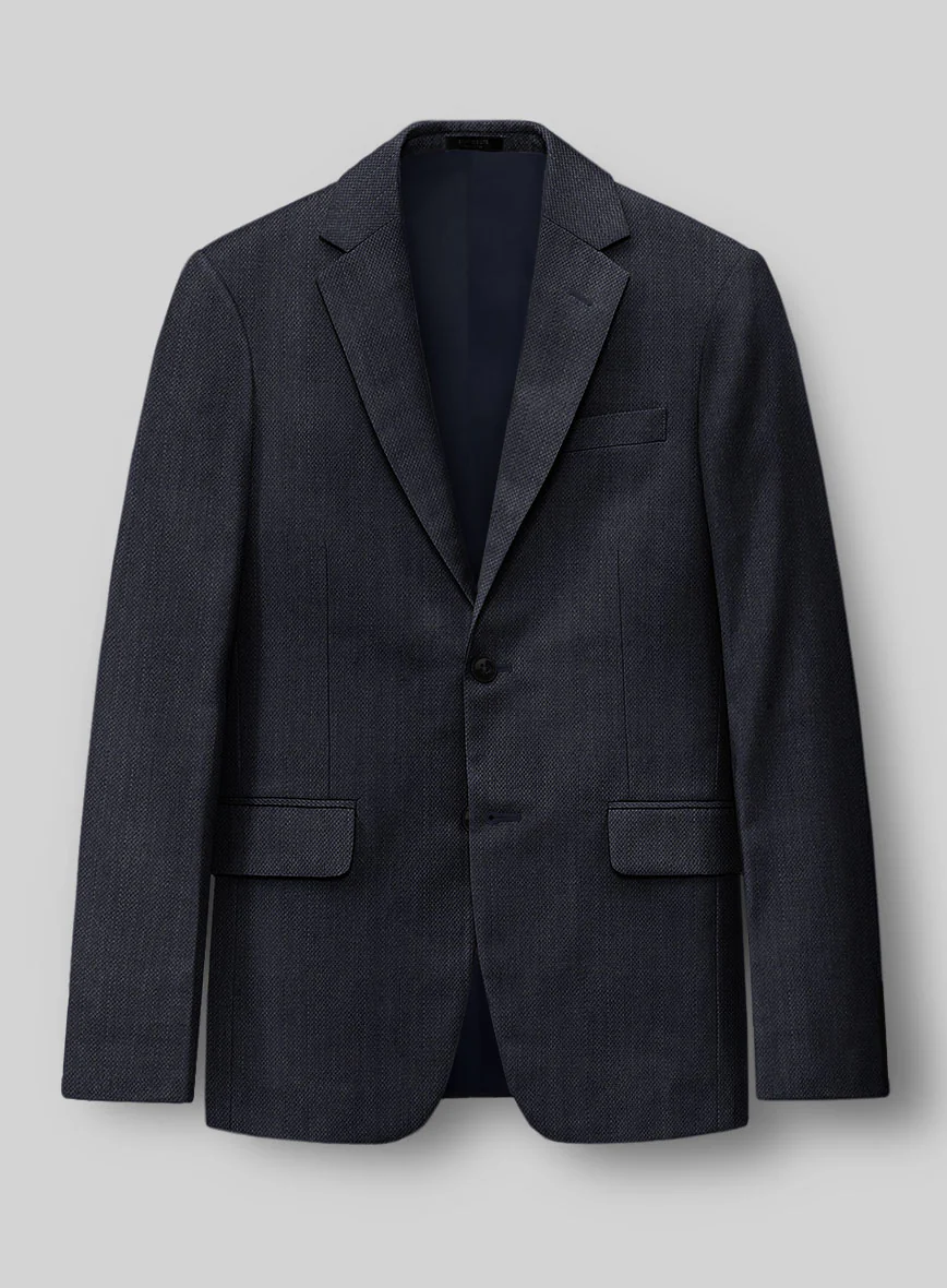 Italian Wool Silk Basket Weave Ardent Jacket