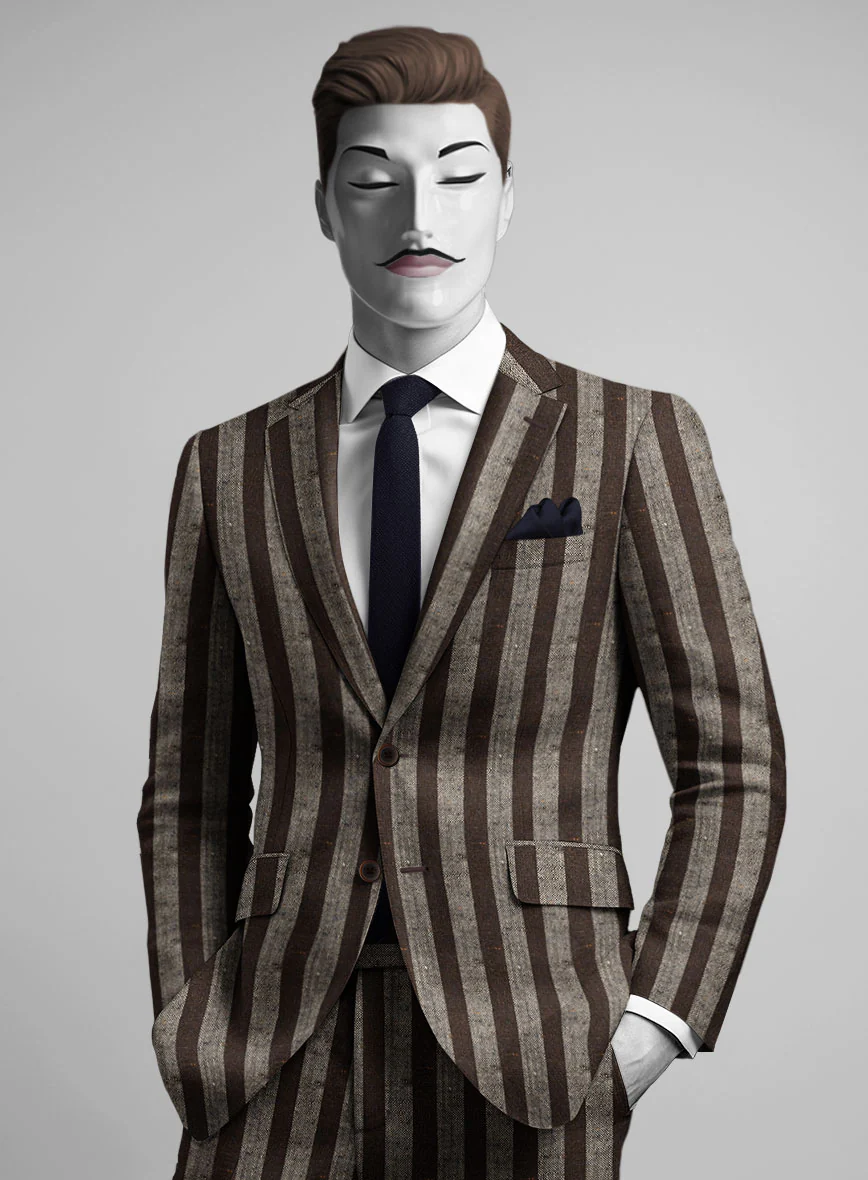 Italian Wool Silk Linen Calwick Suit - Image 2