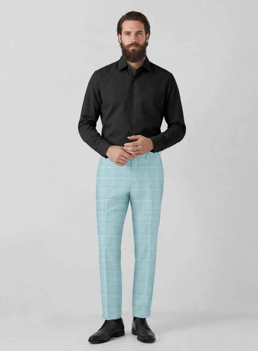 Italian Wool Silk Linen Marvito Pants - Image 3