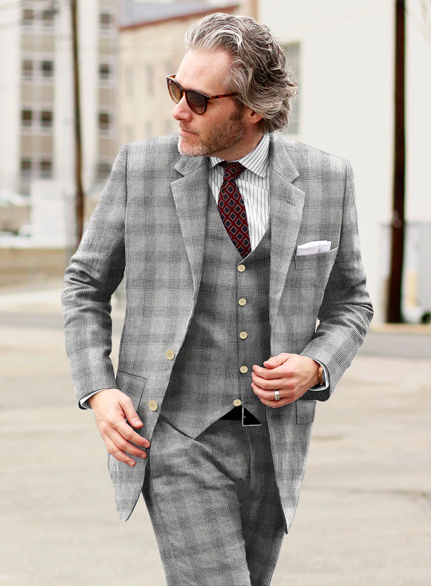 Italian Wool Silk Linen Raimundo Suit - Image 4
