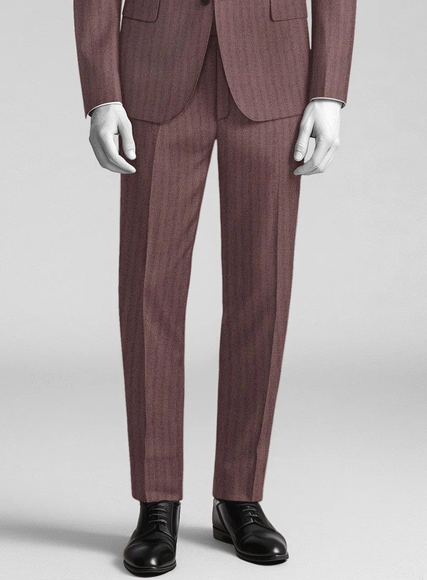 Italian Wool Silk Morwyn Herringbone Pants - Image 2