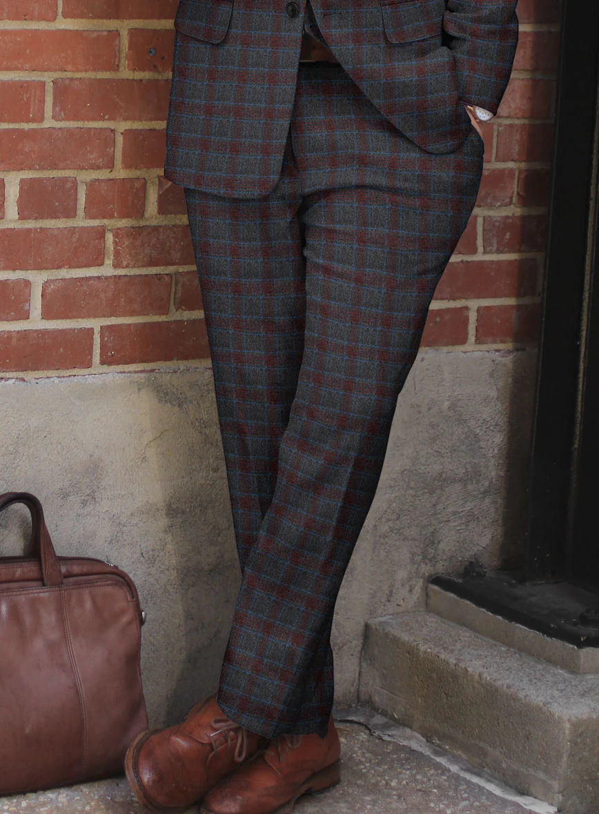 Italian Zaul Checks Tweed Pants - Image 2