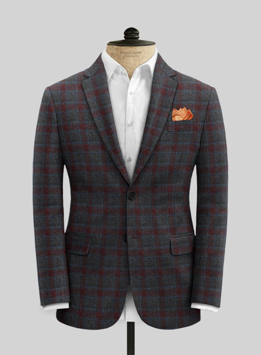 Italian Zaul Checks Tweed Suit - Image 3