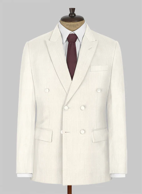 Ivory Double Breasted Dinner Jacket
