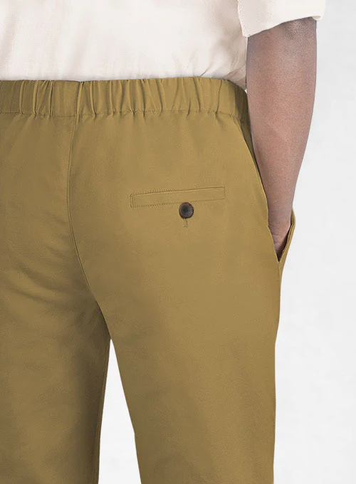 Easy Pants Khaki Cotton Canvas - Image 5