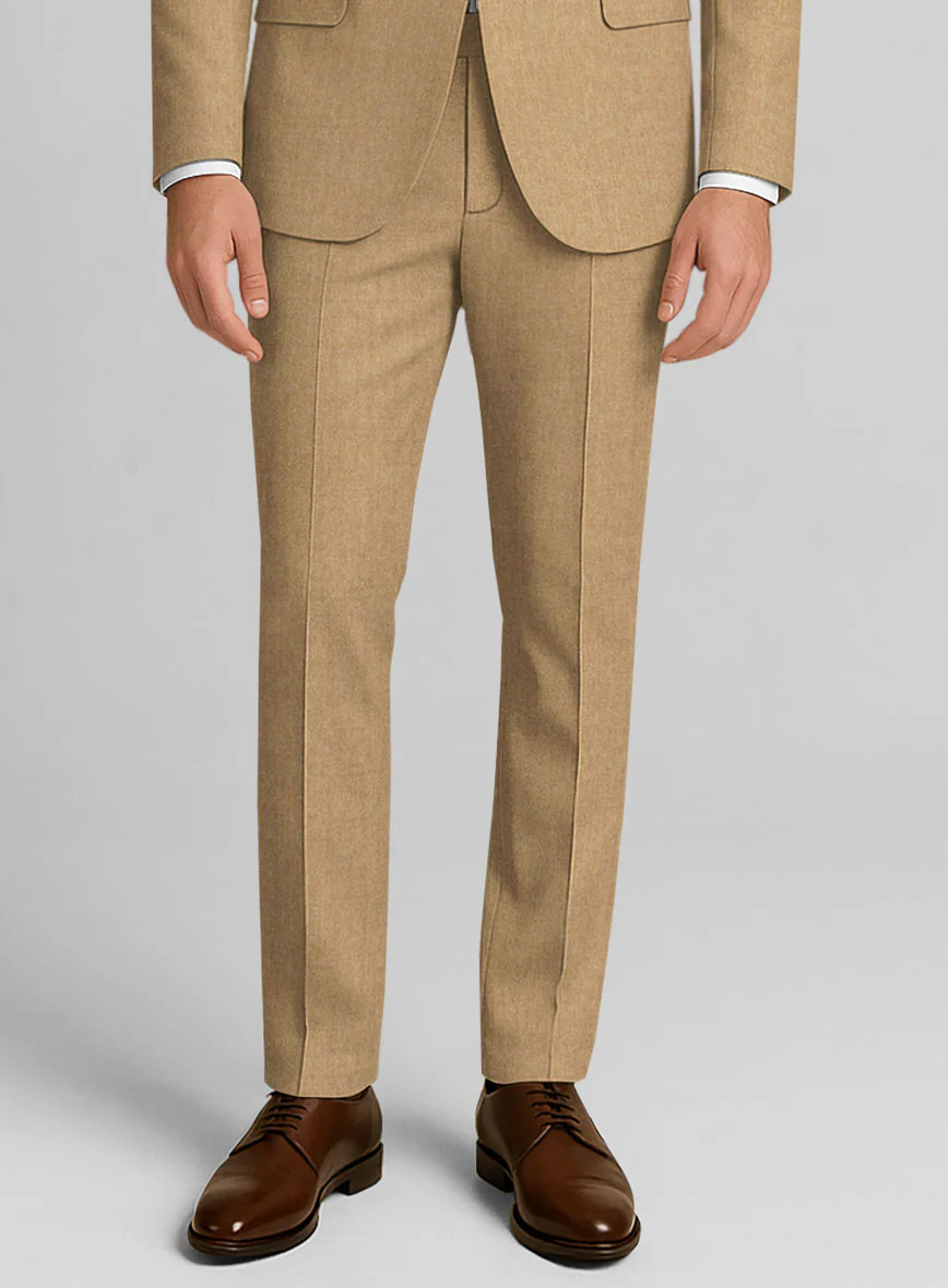 Khaki Flannel Wool Pants
