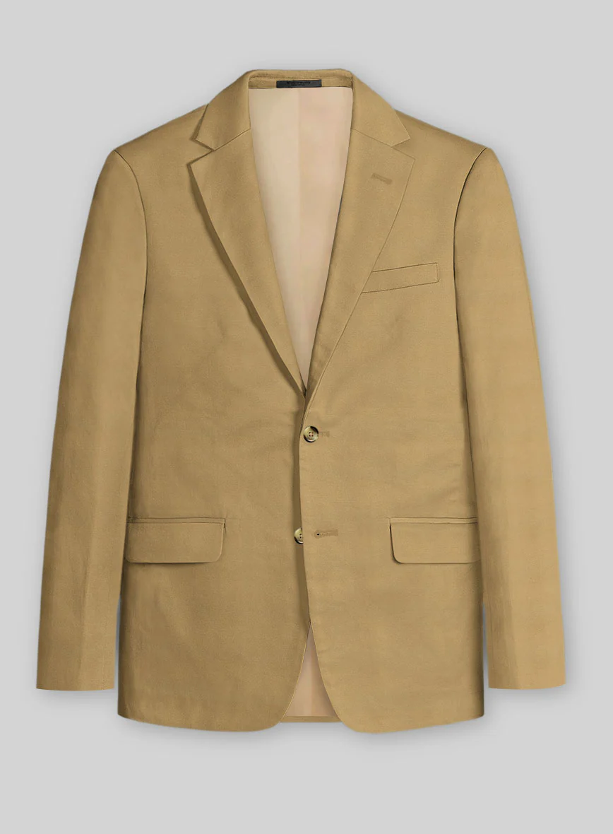 Khaki Stretch Chino Suit - Image 2