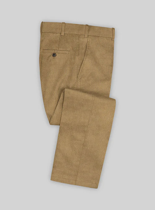 Khaki Corduroy Double Breasted Suit - Image 3