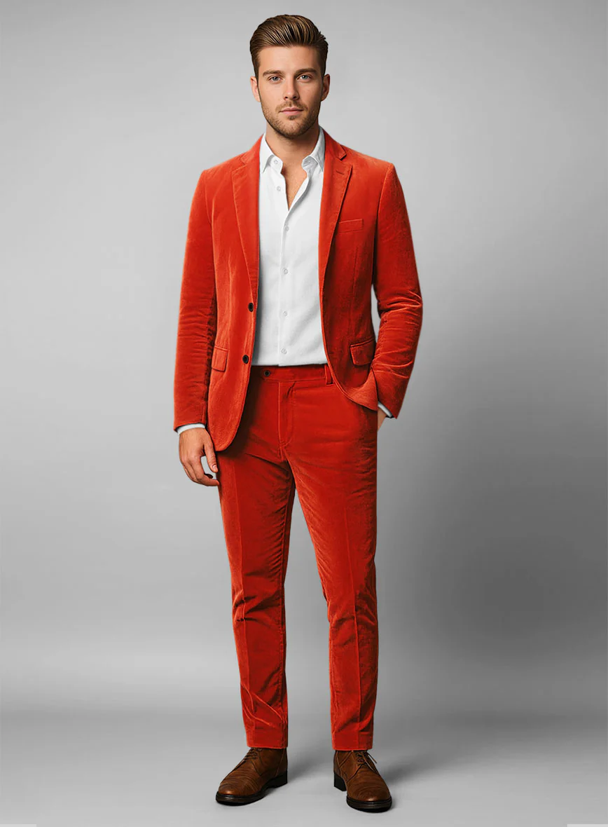 Kingsman Orange Velvet Suit