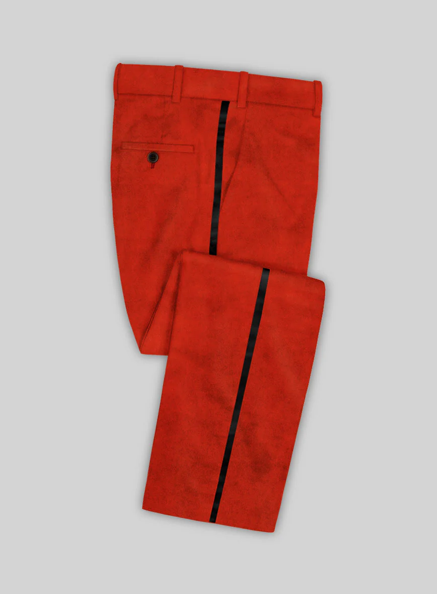 Kingsman Orange Velvet Tuxedo Suit - Image 6