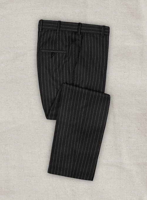 Lanificio Zegna Delice Black Stripe Wool Suit - Image 3