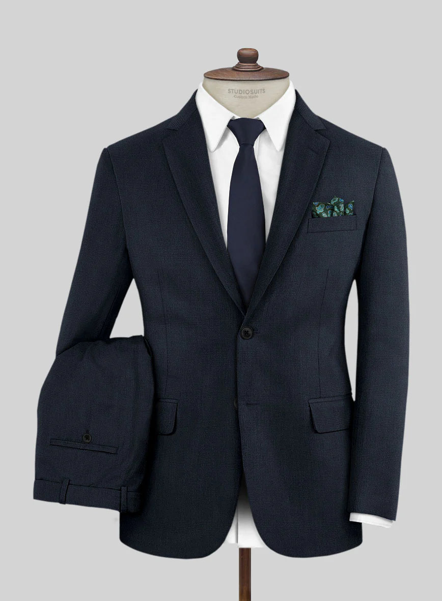 Lanificio Zegna Electa Oili Blue Checks Wool Suit