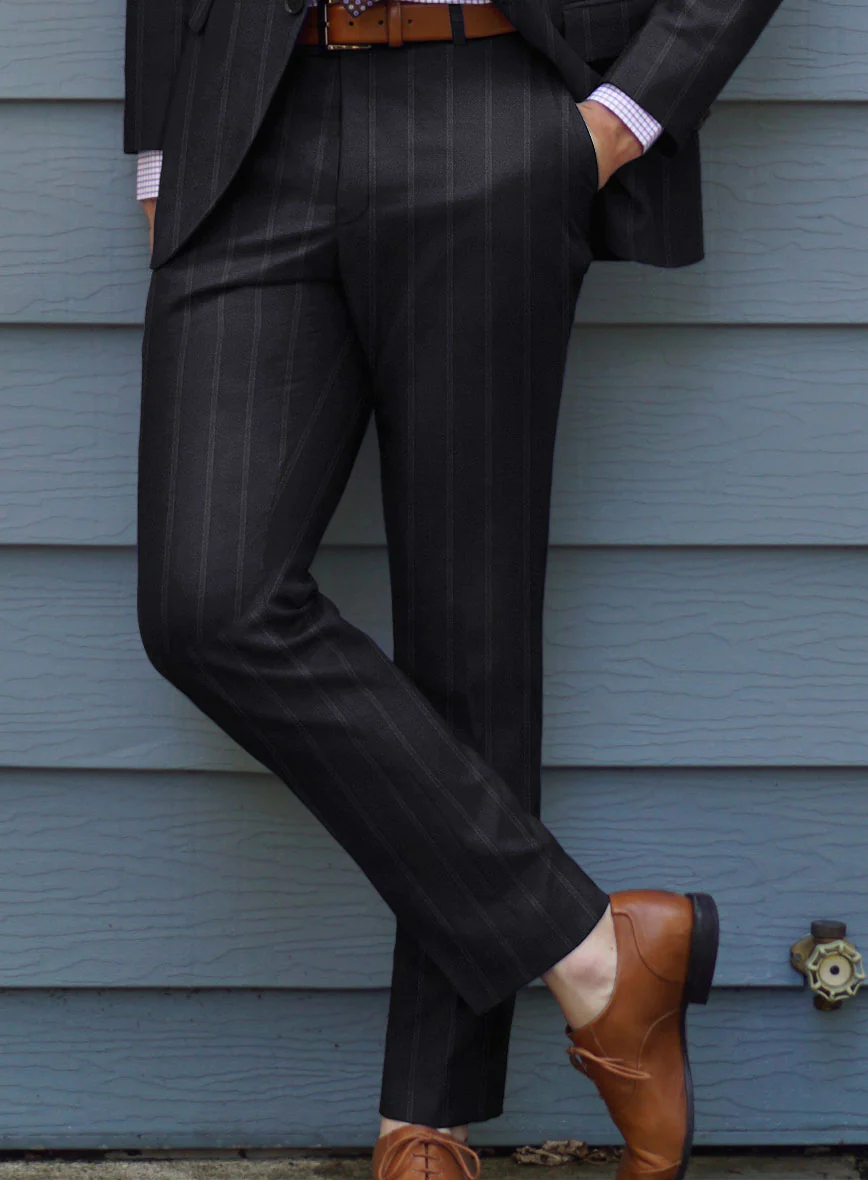 Lanificio Zegna Loop Dovana Blue Stripe Wool Suit - Image 4