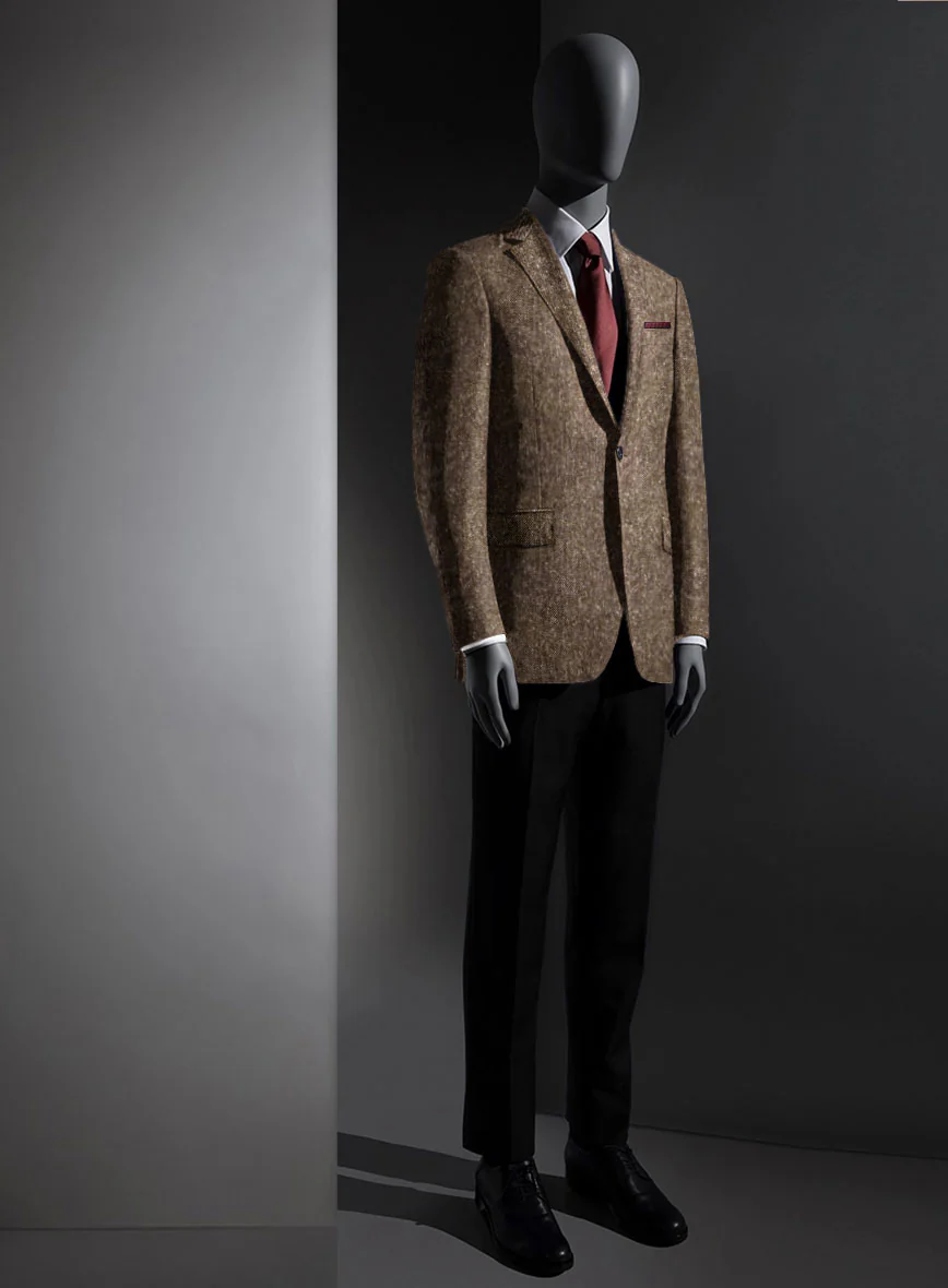 Lanificio Zegna Novara Brown Donegal Wool Jacket - Image 3