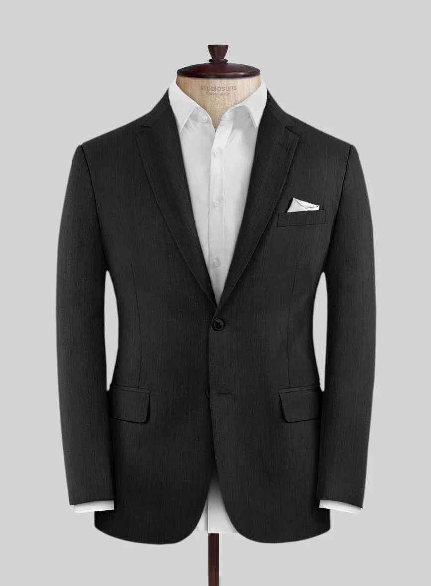 Lanificio Zegna Traveller Adiel Black Stripe Wool Jacket