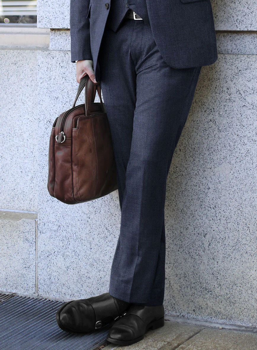 Lanificio Zegna Traveller Denim Blue Wool Pants - Image 2