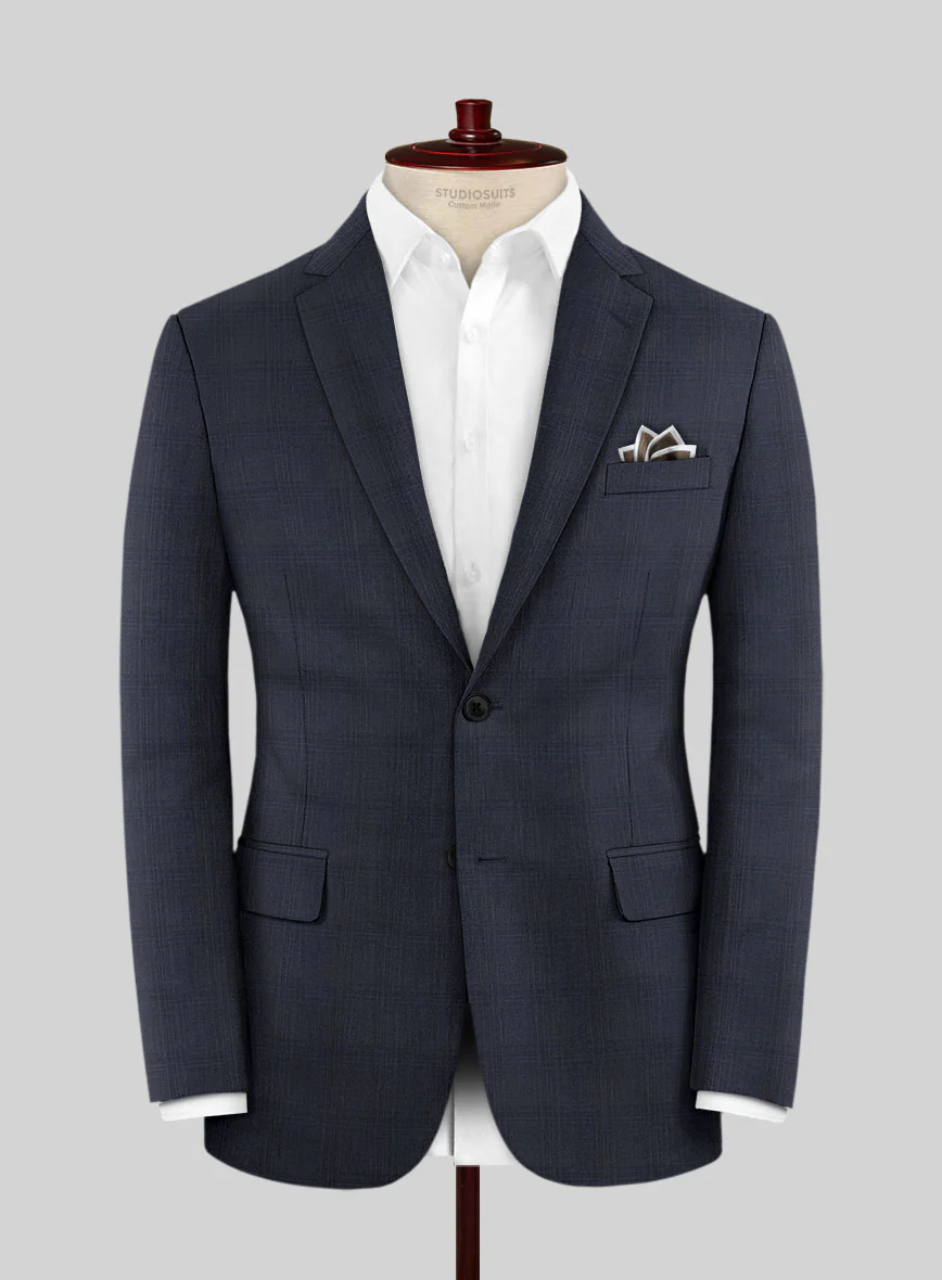 Lanificio Zegna Traveller Isai Blue Checks Wool Suit - Image 3
