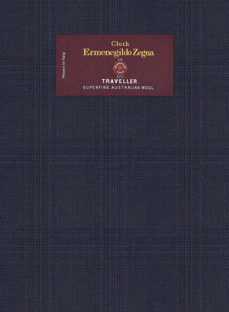 Lanificio Zegna Traveller Isai Blue Checks Wool Suit - Image 6