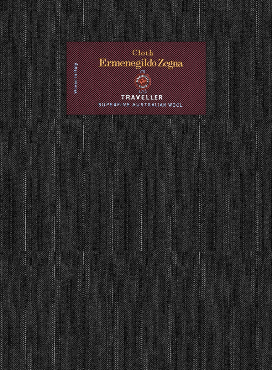 Lanificio Zegna Traveller Jaspal Black Stripe Wool Jacket - Image 2