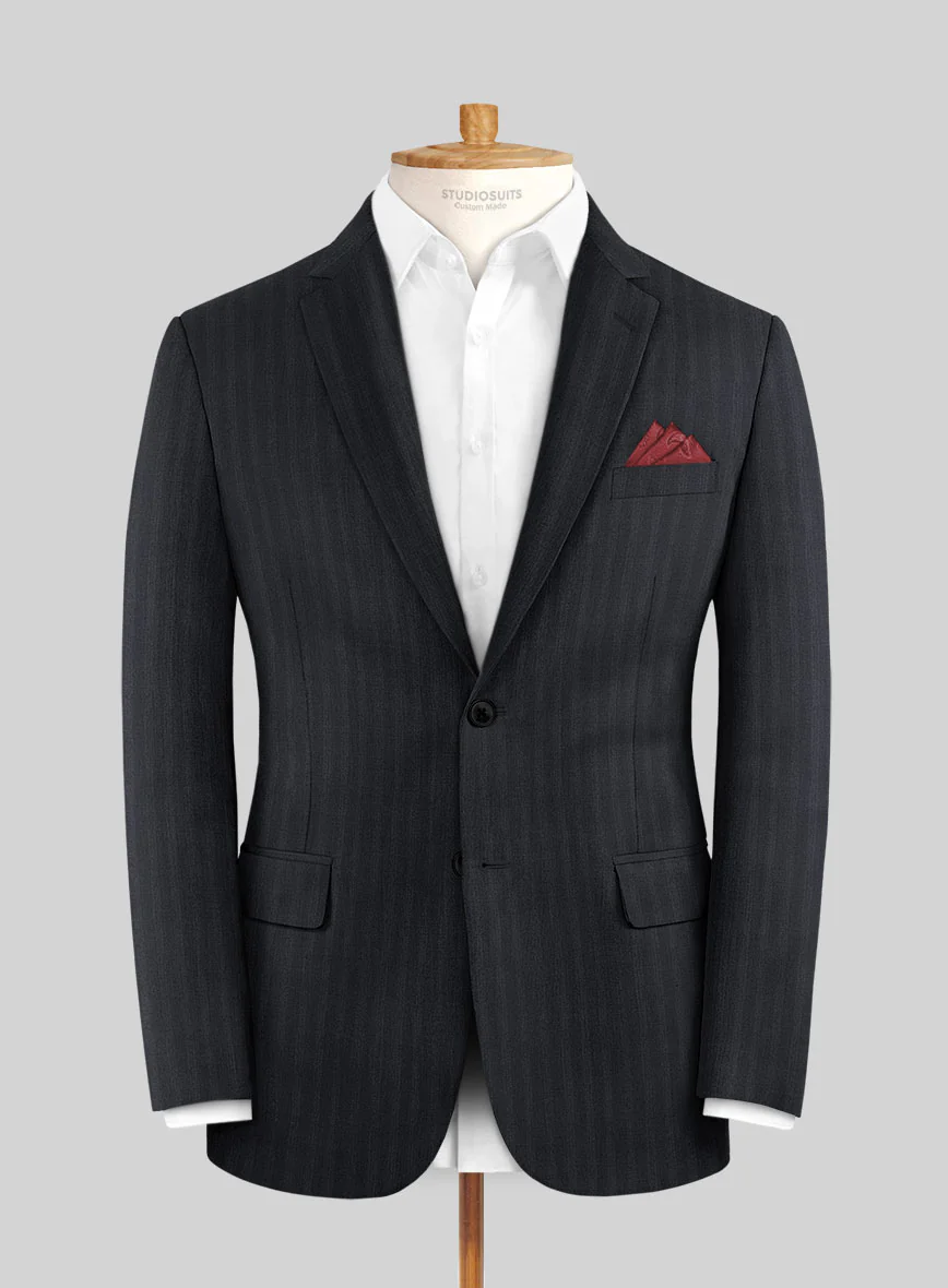 Lanificio Zegna Traveller Jaspal Blue Stripe Wool Jacket