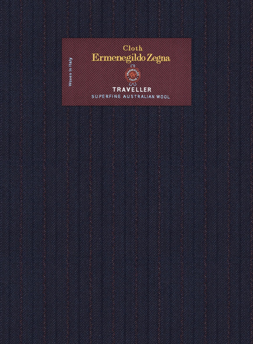 Lanificio Zegna Traveller Naquez Blue Stripe Wool Jacket - Image 2