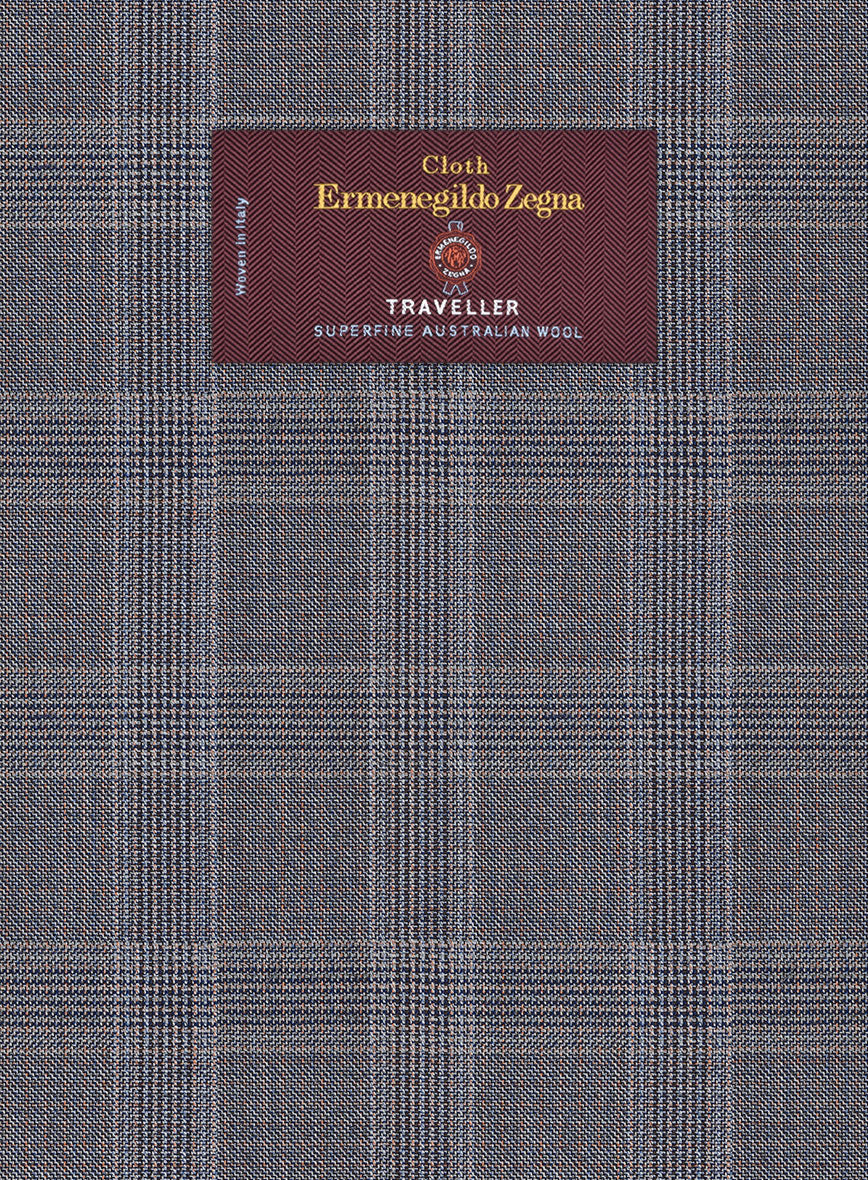 Lanificio Zegna Traveller Valen Blue Checks Wool Jacket - Image 2