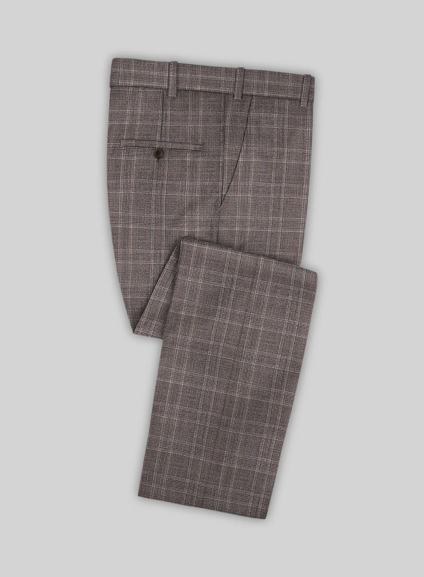 Lanificio Zegna Traveller Valen Brown Checks Wool Suit - Image 4