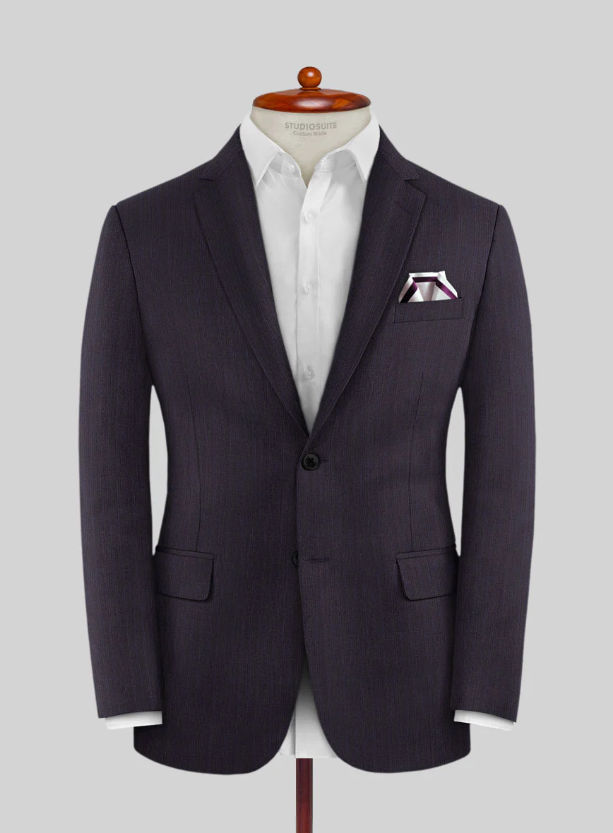 Lanificio Zegna Trofeo Allamo Purple Stripe Wool Suit - Image 3