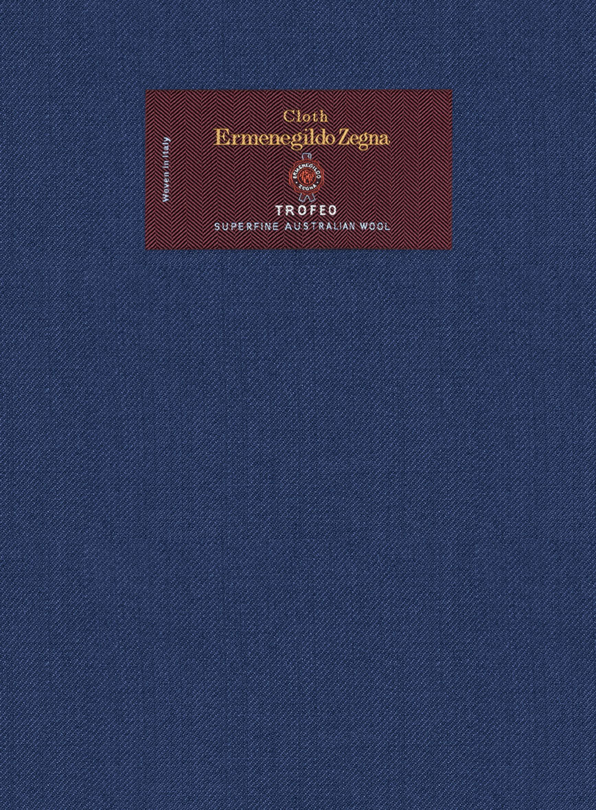 Lanificio Zegna Trofeo Cobalt Blue Wool Jacket - Image 3