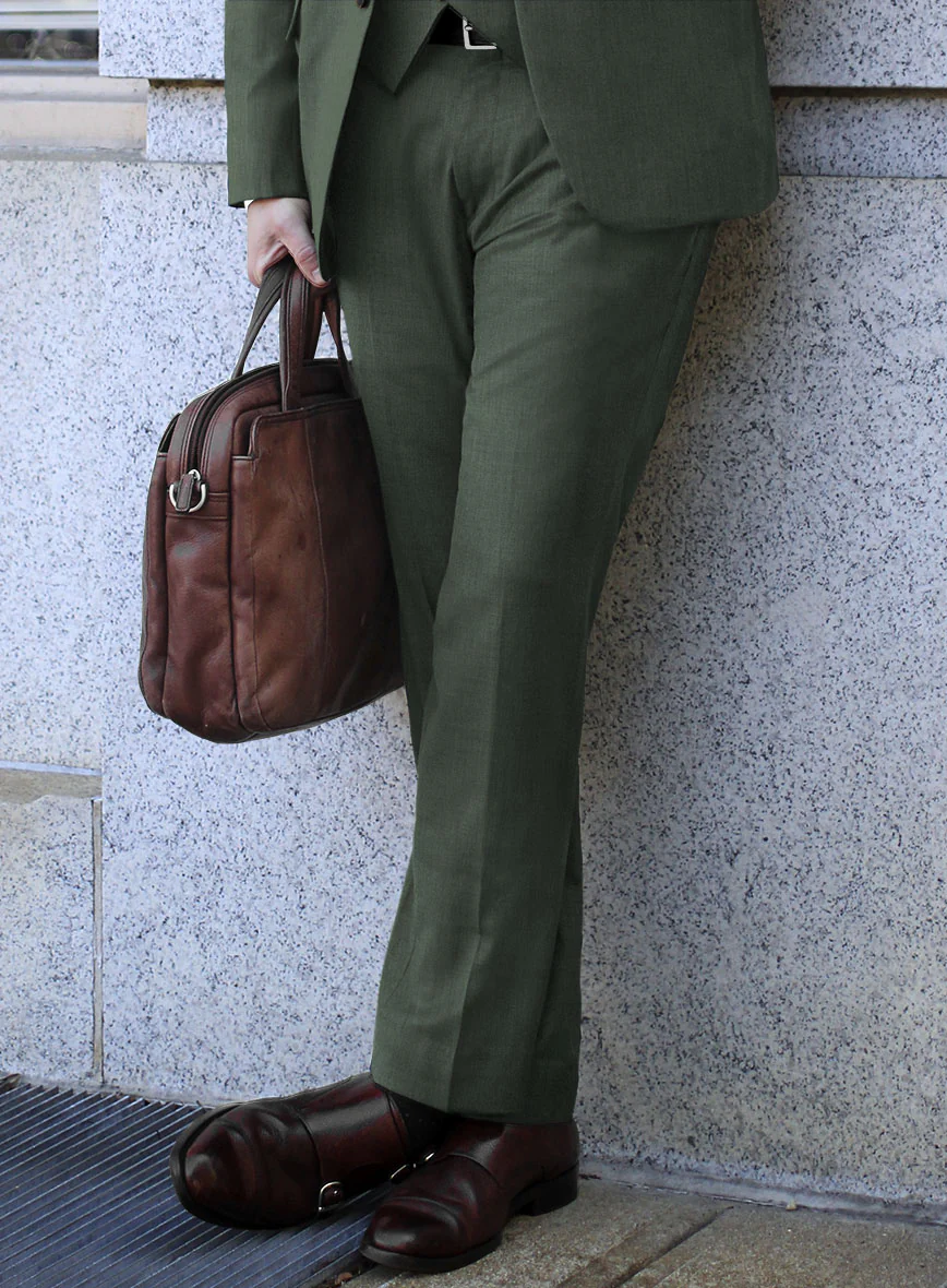 Lanificio Zegna Trofeo Dark Green Wool Suit - Image 4