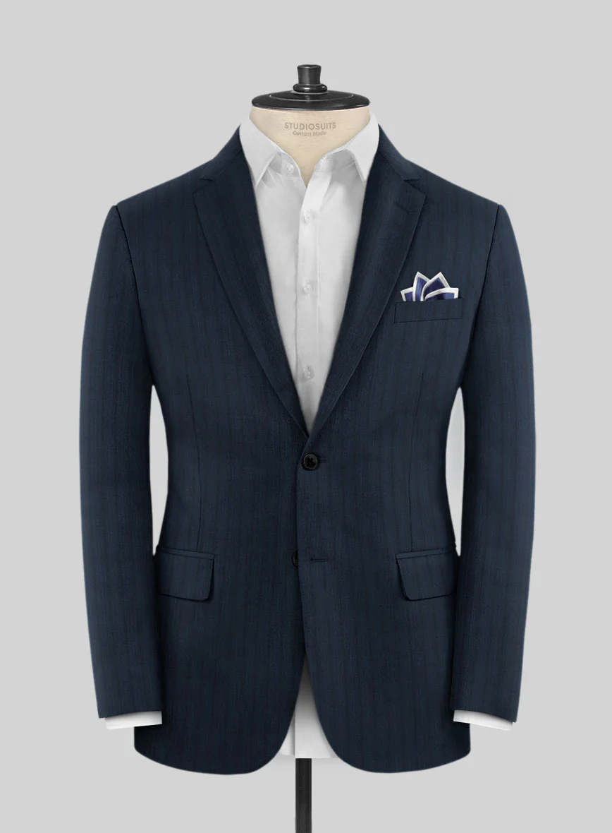 Lanificio Zegna Trofeo Dexi Blue Stripe Wool Jacket